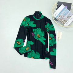 Standing collar lace base shirt