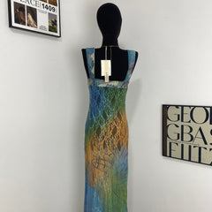 Printed Sleeveless Backless Dress