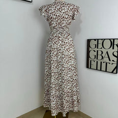 V-Neck Floral Print Dress