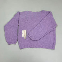 Three-dimensional netted flowered sweater