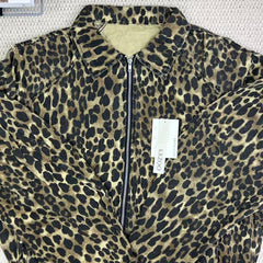 Leopard print collar jacket