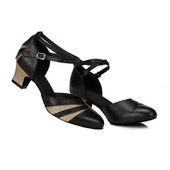 Women's Real Leather 4.5cm Heels Ballroom Dance Shoes Modern Dance Shoes