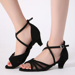 Women's Suede Customized Heel Ballroom Dance Shoes Latin Dance Shoes