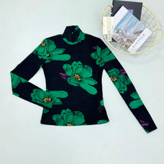 Standing collar lace base shirt