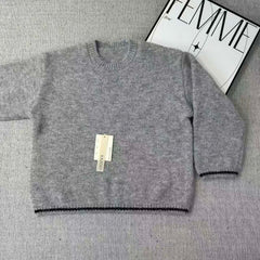 Wool blend pullover knit sweater