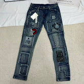 Distressed Vintage-Style Jeans
