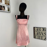 Satin Open-Back Slip Dress