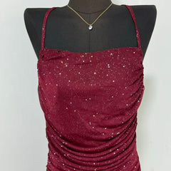 Solid-Color Halter Dress