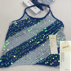 Contrasting color sequin camisole