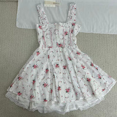 Floral print halter-neck mini dress