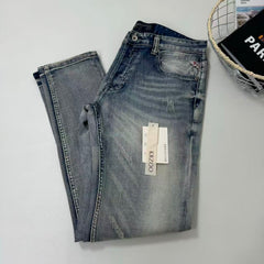 Washable micro-flare stretch slim-fit jeans