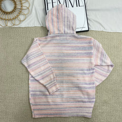 Striped knit cardigan