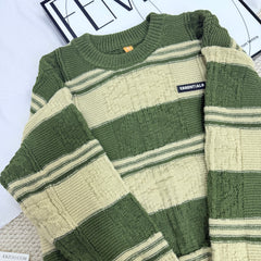 Color-Blocked Pullover Sweater