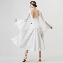 YUN Customisable-Women's Long Sleeve DiamonDress For Ballroom Dancing standard/Smooth Dress