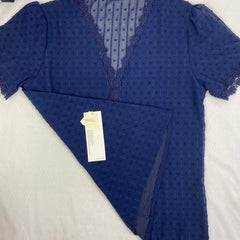 Loose V-neck pullover short-sleeved top