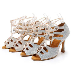 Women's Rhinestone Customized Heels Dance Boots Salsa Dance Shoes