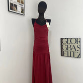Halter-Neck Dress With Side Slit