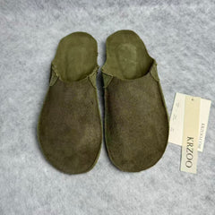A pair of half-boots with a baggy top