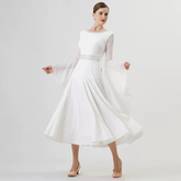 YUN Customisable-Women's Long Sleeve DiamonDress For Ballroom Dancing standard/Smooth Dress