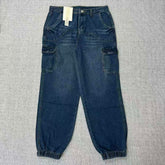 Workwear straight high-waisted jeans