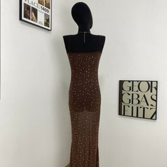 Diamond Strap Mermaid Maxi Dress