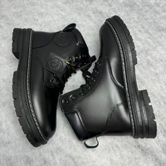 Mid-calf high-top boots
