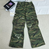 Retro High Street Ripped Camouflage Pants