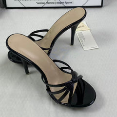 Spun crystal platform high heel