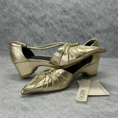 Ruffled headband open-toe thick-soled shoes