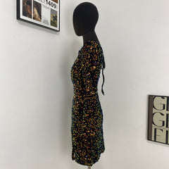 Backless Sequined Elegant Dress