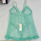 Backless strapless sheer net dress set