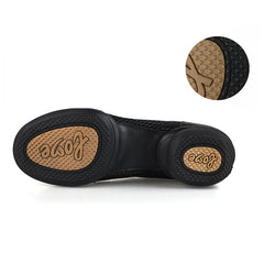 Women's Mesh Lace-up 4cm Heel Dance Sneakers Practice Dance Shoes JazDance