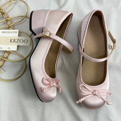 Simple Retro Chunky Heel Mary Jane Shoes