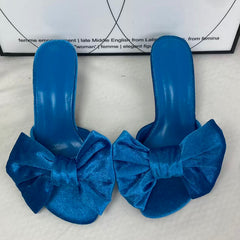 Bows and straps platform low-heeled shoes
