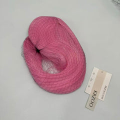 Pink long hair air-pressed fringe wig headgear
