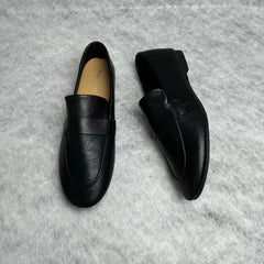 One step in a leather-soled small shoe