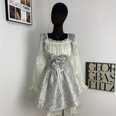 Gorgeous Slim Blue Morpho Dress