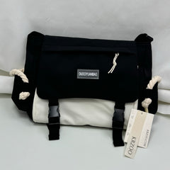 Multi-color diagonal crossbody casual shoulder bag