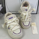 Leather platform casual sneakers
