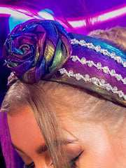 Colorful Wide Rhinestone Flower Hair Accessories