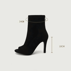 Women's 10cm Slim High Heel JazDance Shoes Heels Open Toe Dance Boots