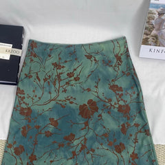 Street Style Vintage Print Skirt