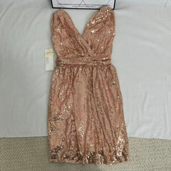 Sequined V-Neck Sleeveless Midi Dress