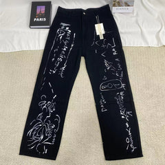 High-Street Style Wide-Leg Casual Trousers