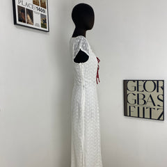 Cotton Embroidered Lace Dress