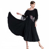 YUN Customisable-Women's Off Shoulder DiamonWaltModern Ballroom Dance Dress