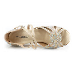 Women's Sparkling Glitter Customized Heel Latin Shoes Salsa Shoes Ballroom Dance Shoes