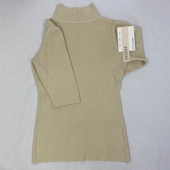 A fitted mid-neck knitted sweater