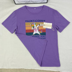 Pure cotton unicorn print short sleeve shirt