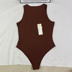 Double-layer nylon sleeveless one-piece vest